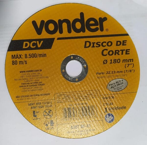 Disco de Corte Inox [VONDER] - Image 2